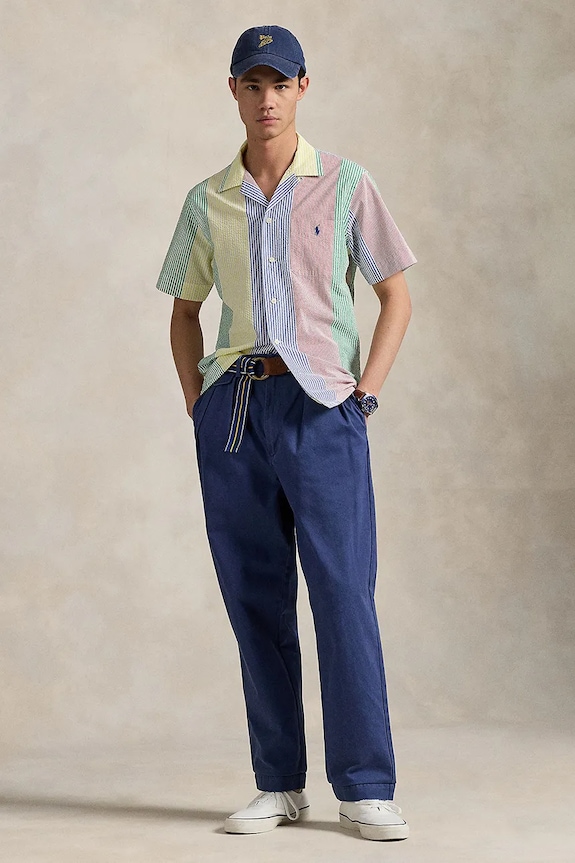 Abbigliamento Polo Ralph Lauren camicia in cotone Sport Shirt 710964421 multicolore