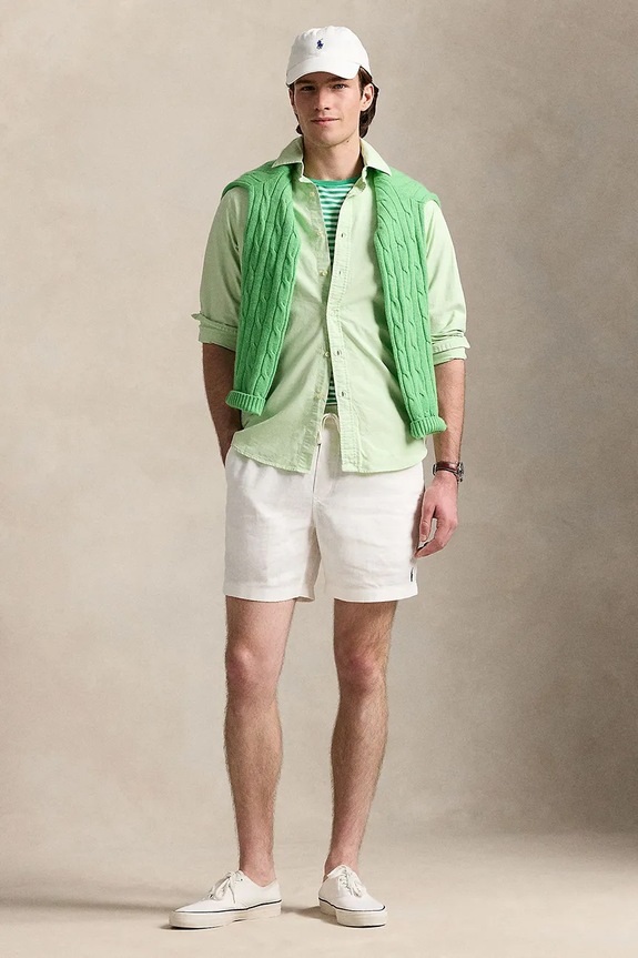 Oblečenie Bavlnená košeľa Polo Ralph Lauren Sport Shirt 710968913 zelená