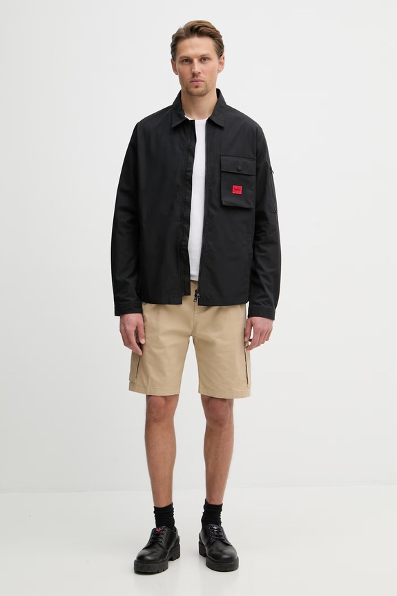 HUGO πουκάμισο ανδρικό 50482701 μαύρο SS26