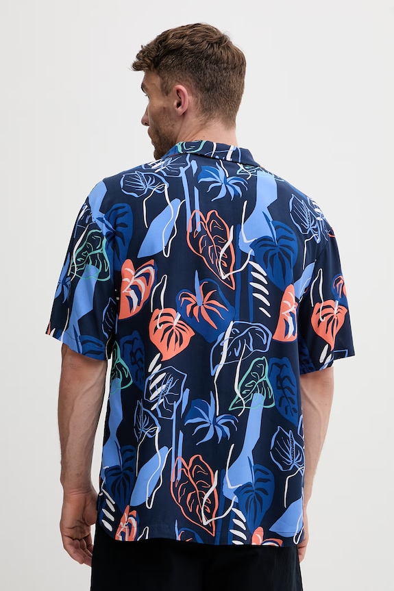 HUGO košulja za plažu za muškarce BEACH SHIRT RELAXED 50540065 plava SS26