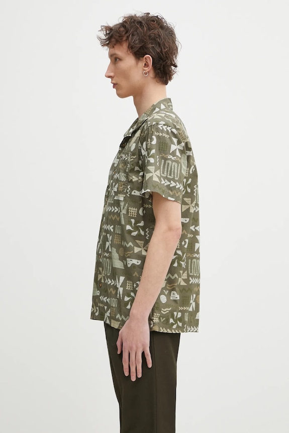 Bavlnená košeľa Columbia Pine Canyon Short 2037171 zelená SS25