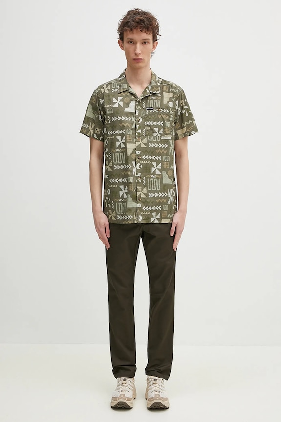 Bavlnená košeľa Columbia Pine Canyon Short 2037171 zelená