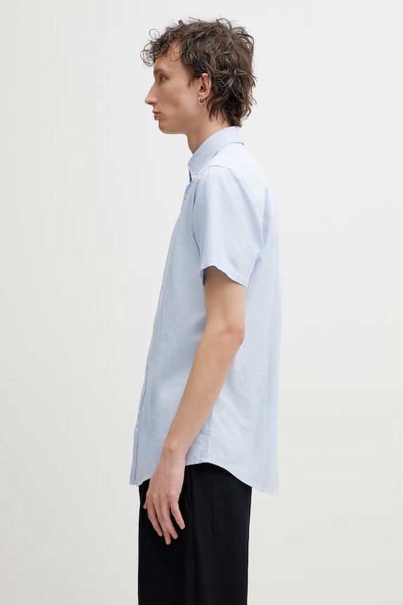 Barbour Oxtown S/S Tailored Shirt сорочка "оксфорд" бавовняна чоловіча MSH5313 блакитний SS26