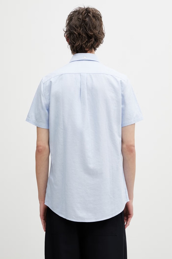 Одяг Barbour Oxtown S/S Tailored Shirt сорочка "оксфорд" бавовняна чоловіча MSH5313 блакитний