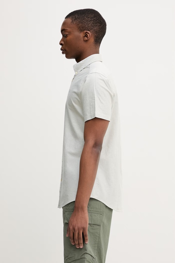 Barbour Oxtown S/S Tailored Shirt риза тип Оксфорд от памук мъжка MSH5313 зелен SS26