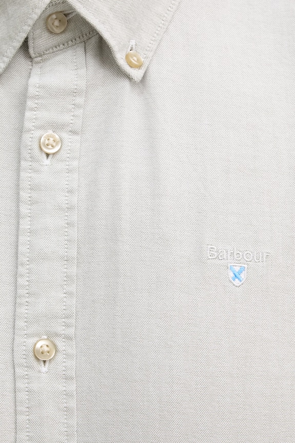 Barbour cămașă oxford pentru bărbați din bumbac Oxtown S/S Tailored Shirt MSH5313 verde