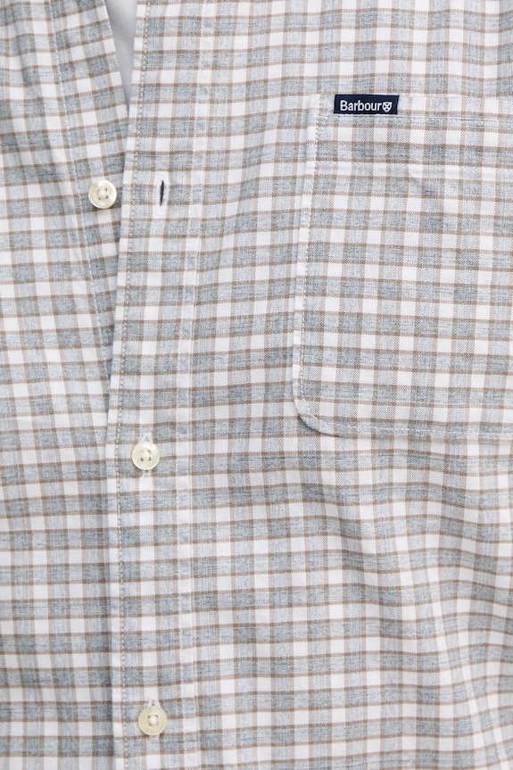 Bavlněná košile Barbour Banner Tailored Shirt MSH5435 šedá