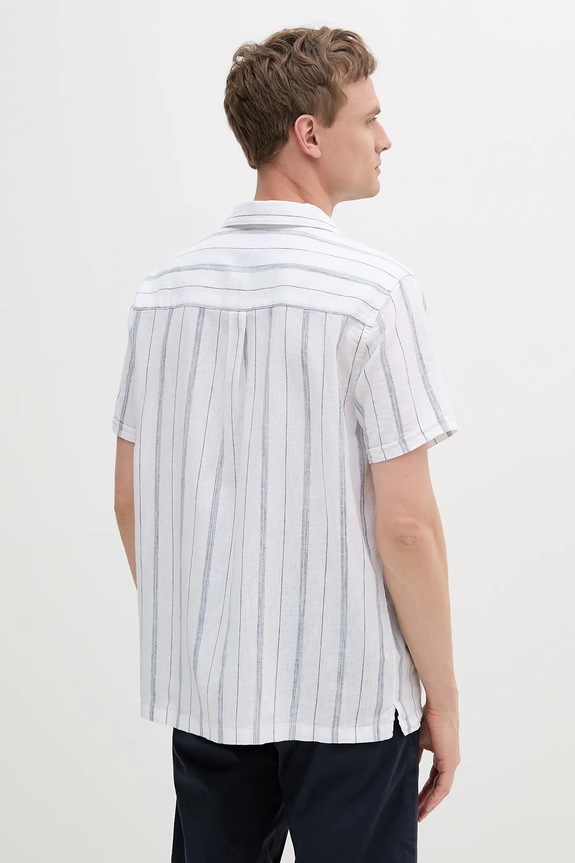 Ρούχα Πουκάμισο Barbour Garnock Stripe S/S Regular Fit Shirt MSH5608 λευκό