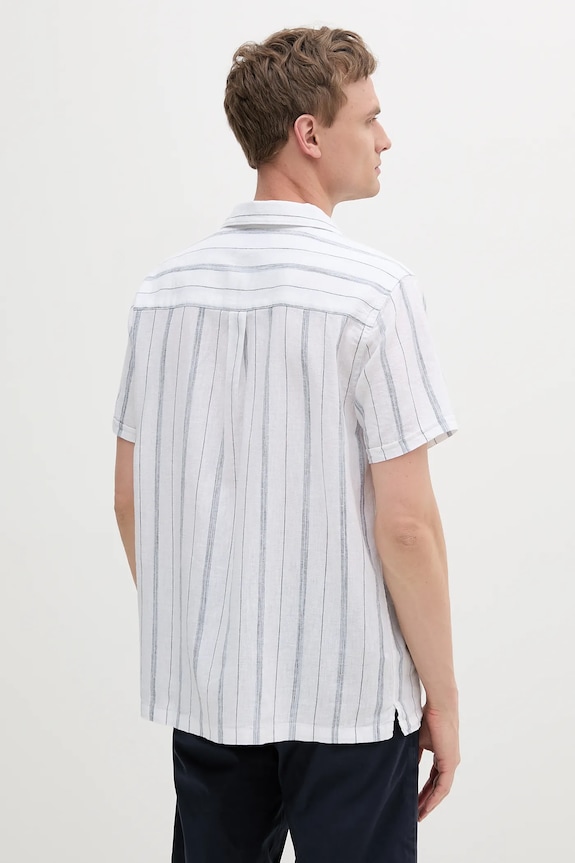 Ρούχα Πουκάμισο Barbour Garnock Stripe S/S Regular Fit Shirt MSH5608 λευκό