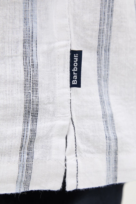 Πουκάμισο Barbour Garnock Stripe S/S Regular Fit Shirt MSH5608 λευκό