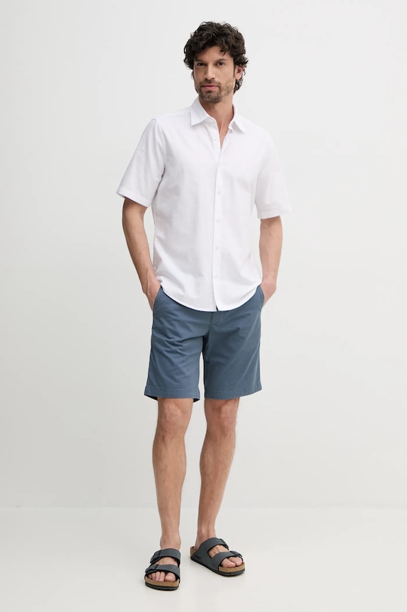 Bavlněná košile BOSS Orange 50537332 bílá SS26