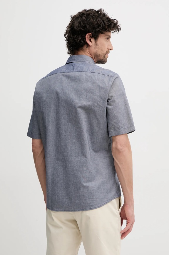 Oblačila Bombažna srajca BOSS Orange 50537332 mornarsko modra