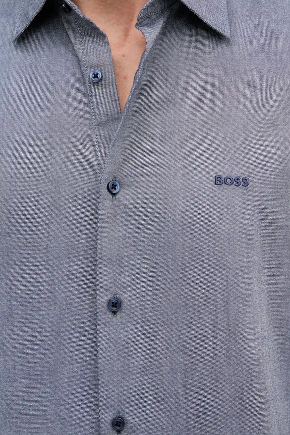 Bombažna srajca BOSS Orange 50537332 mornarsko modra