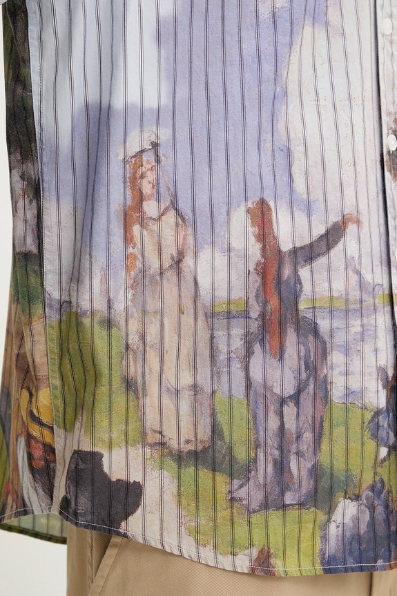Desigual koszula bawełniana ARTWORK 25SMCW05 niebieski