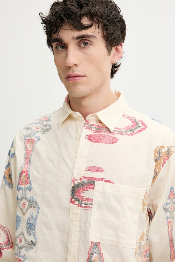 Desigual camicia in cotone IKAT beige 25SMCW14