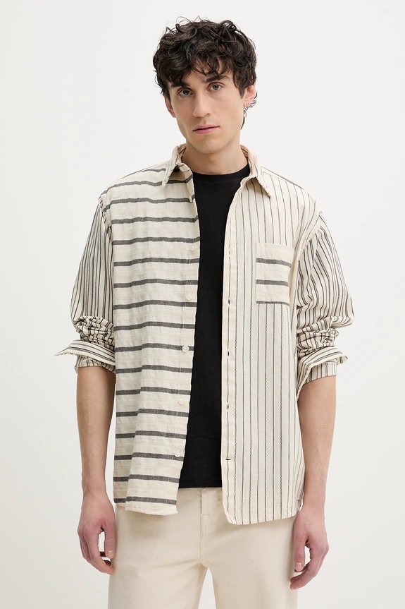 Pamučna košulja Desigual JACK casual bež 25SMCW15