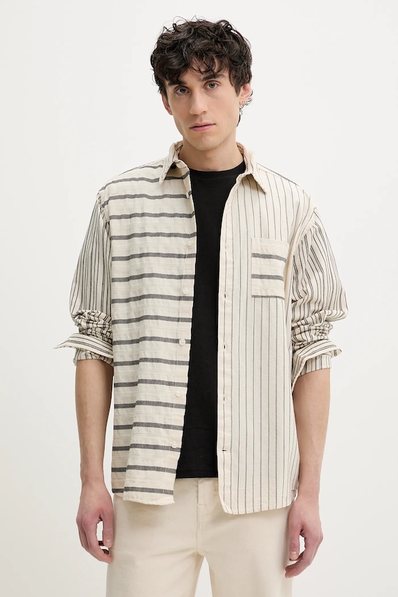 Pamučna košulja Desigual JACK casual bež 25SMCW15