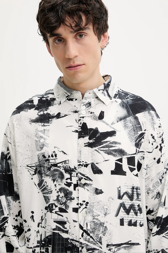 Desigual camicia MOTO bianco 25SMCW19
