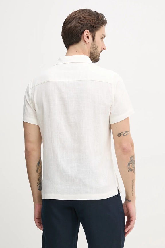 Oblečení Košile s příměsí lnu Guess MOSLEY M5GH79.WH350 béžová