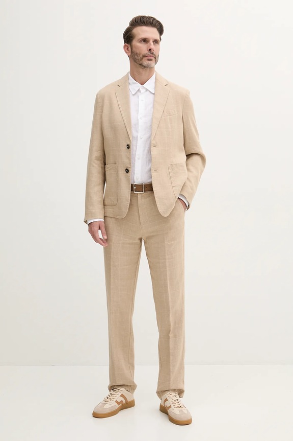 Lanena košulja Guess NAPA M5GH73.WH3J0 bijela SS25