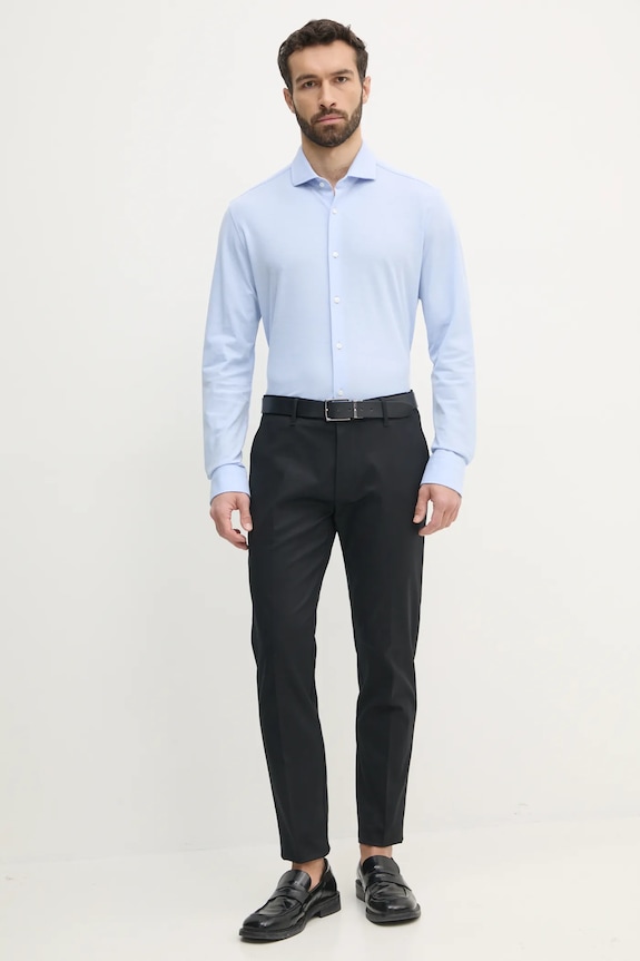 BOSS koszula bawełniana P-HANK-spread-243 50527675 niebieski AW25