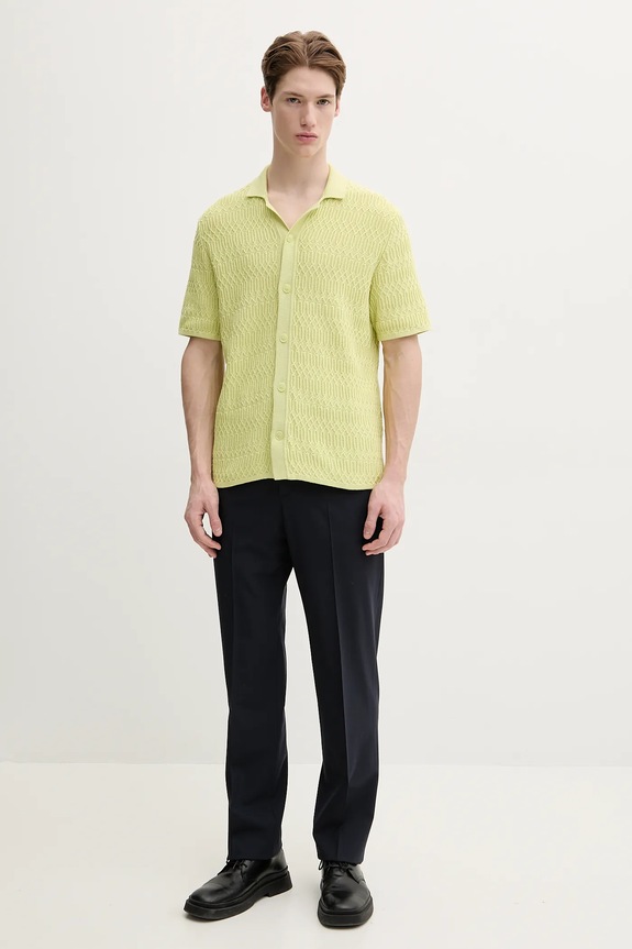 Samsoe Samsoe camicia in cotone SARLO M25100008 verde SS25