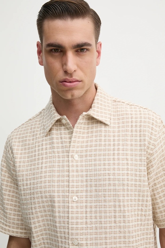 Samsoe Samsoe camicia SAAYO beige M25100078