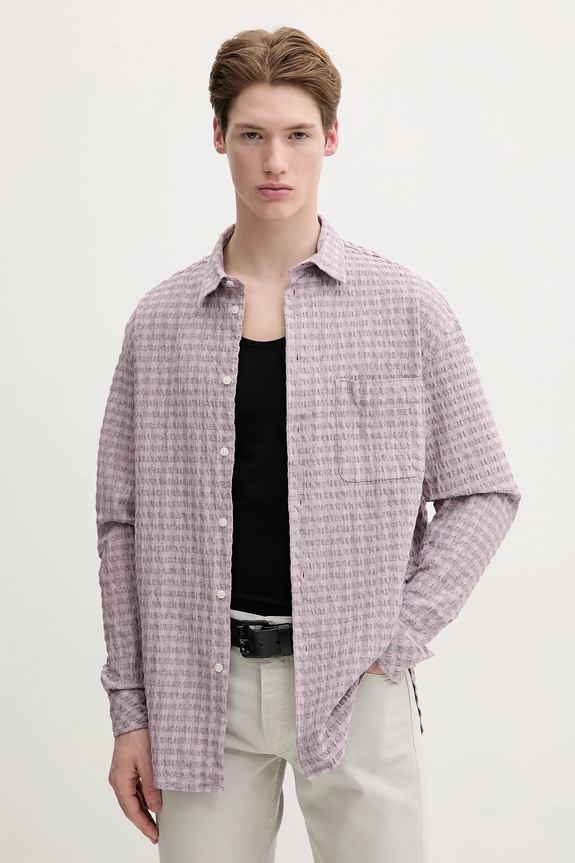 Samsoe Samsoe camicia SALUAN lunga violetto M25100056