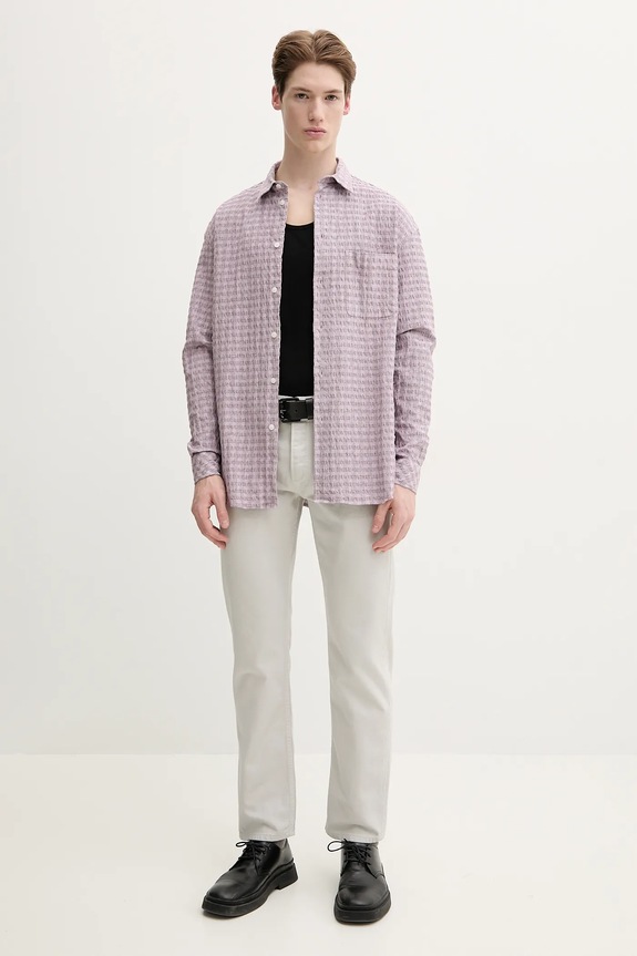 Samsoe Samsoe camicia SALUAN M25100056 violetto SS25