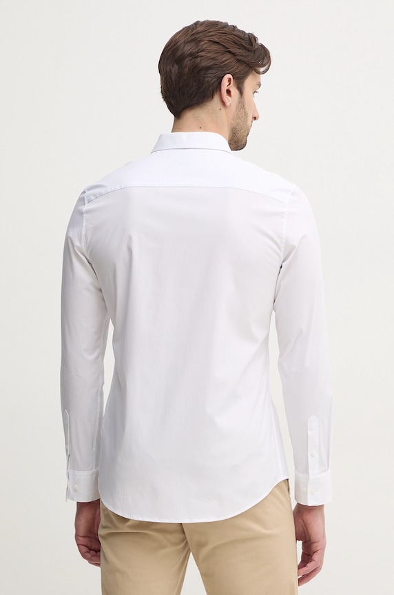 Îmbrăcăminte Calvin Klein cămașă bărbătească cu bumbac LV04LB145G alb
