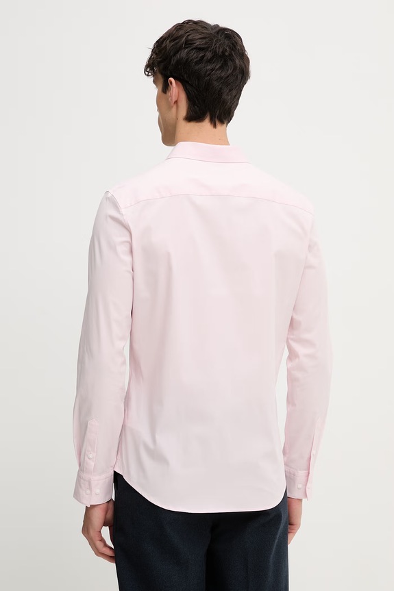 Îmbrăcăminte Calvin Klein cămașă pentru bărbați, cu bumbac LV04LB145G roz
