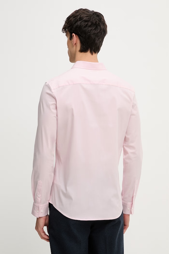 Ruházat Calvin Klein ing férfi pamuttal LV04LB145G rózsaszín