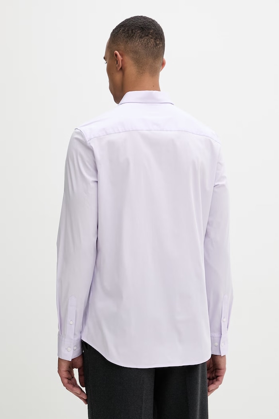 Oblečenie Calvin Klein košeľa pánska s bavlnou LV04LB145G fialová