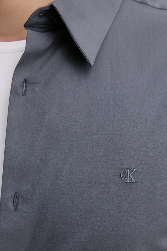 Calvin Klein cămașă bărbătească cu bumbac LV04LB145G gri