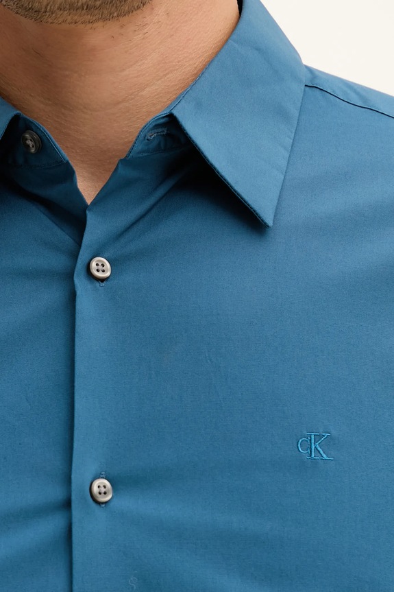 Calvin Klein koszula męska z bawełną LV04LB145G niebieski