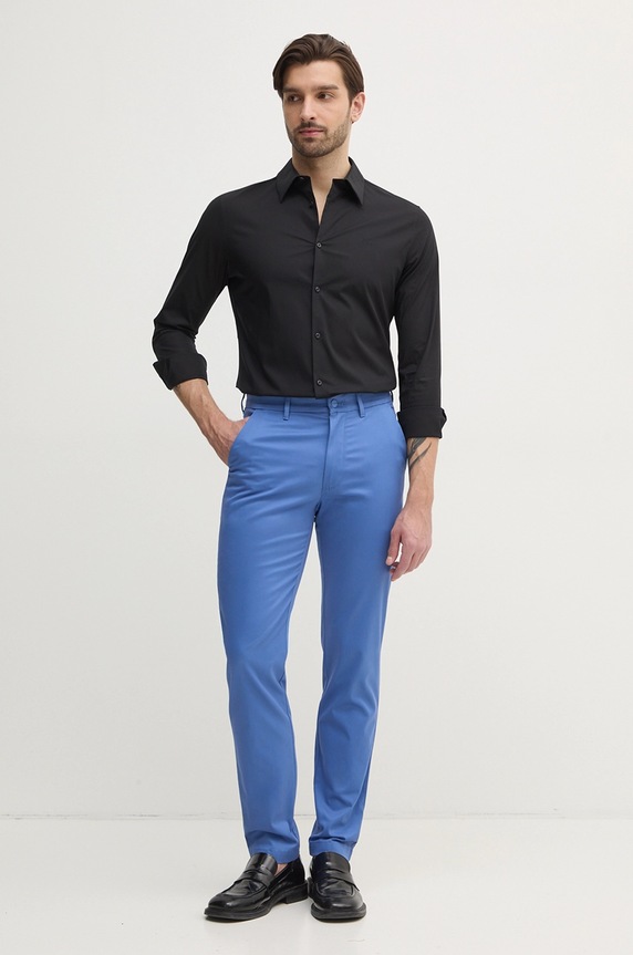 Calvin Klein koszula męska z bawełną LV04LB145G czarny SS26
