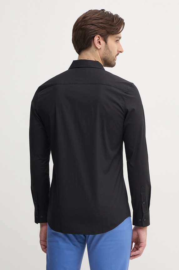 Odzież Calvin Klein koszula męska z bawełną LV04LB145G czarny