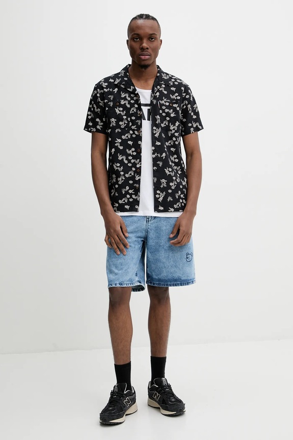 Superdry camicia in lino misto M4010793A.F8M nero SS25