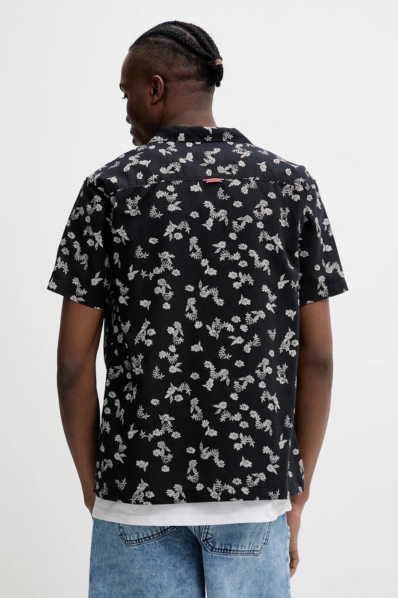 Abbigliamento Superdry camicia in lino misto M4010793A.F8M nero