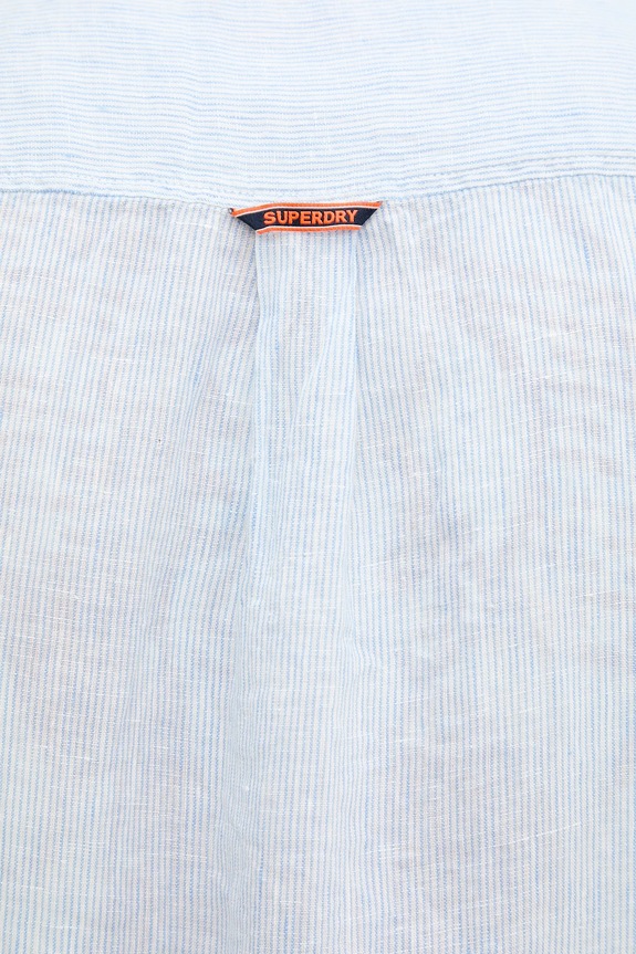 Superdry koszula lniana M4010937A.F5Q niebieski