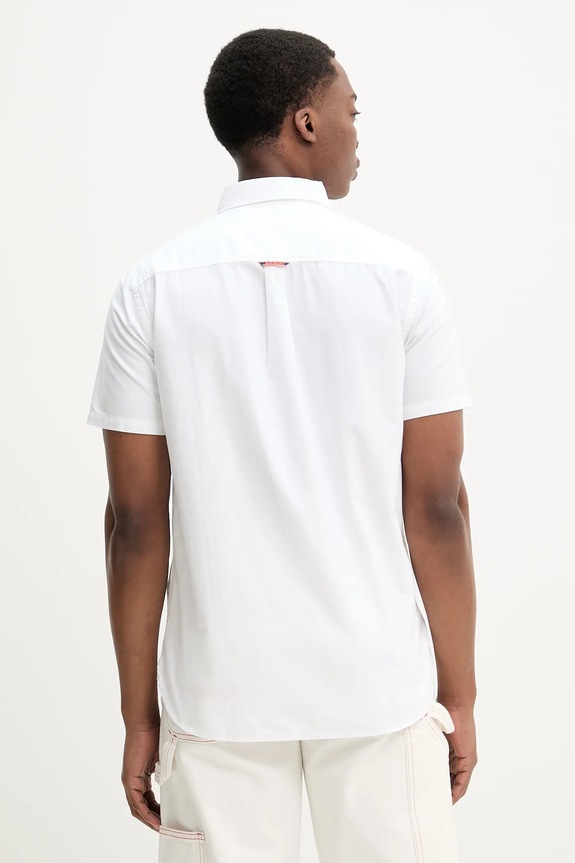 Ρούχα Βαμβακερό πουκάμισο Superdry M4010944A.01C λευκό