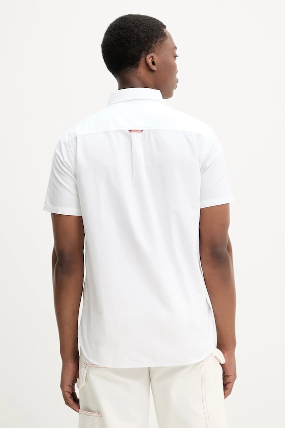 Ρούχα Βαμβακερό πουκάμισο Superdry M4010944A.01C λευκό