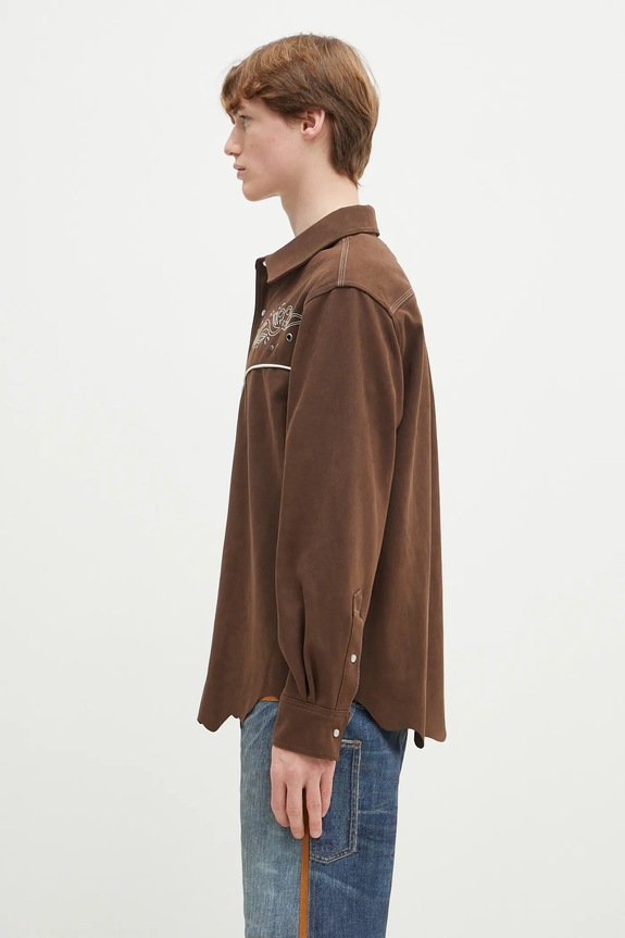 Andersson Bell koszula Lemmans Faux-Suede atb1237m brązowy SS25
