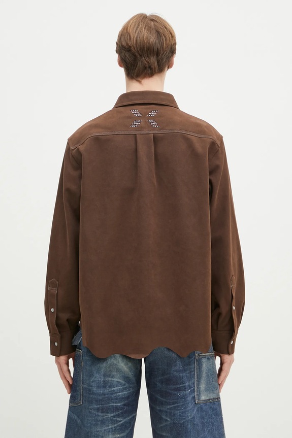 Odzież Andersson Bell koszula Lemmans Faux-Suede atb1237m brązowy