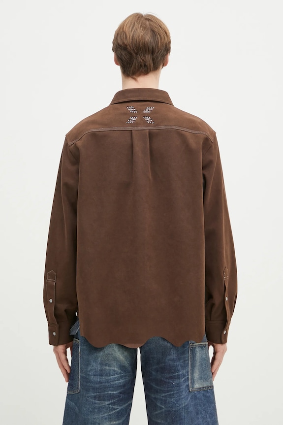 Odzież Andersson Bell koszula Lemmans Faux-Suede atb1237m brązowy