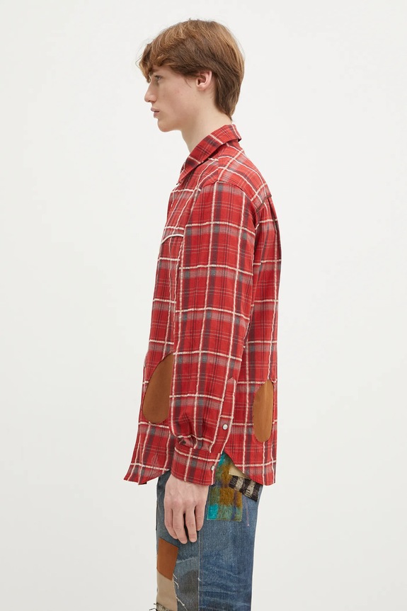 Andersson Bell camicia Noah Patch Check atb1238m rosso SS25