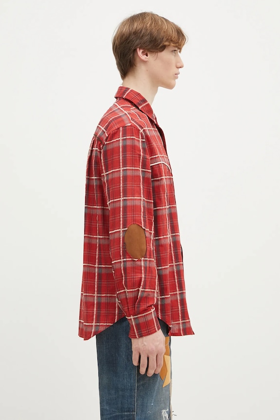 Andersson Bell camicia Noah Patch Check rosso atb1238m
