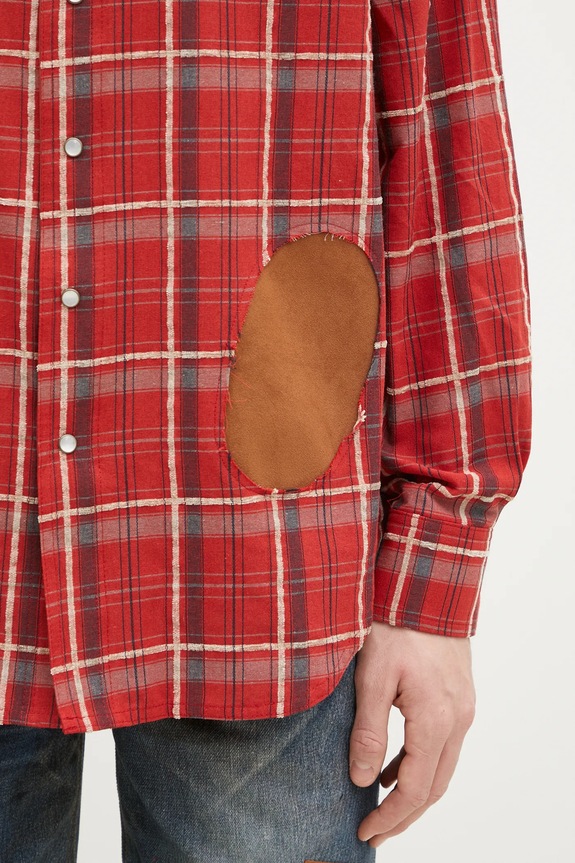 Andersson Bell camicia Noah Patch Check atb1238m rosso