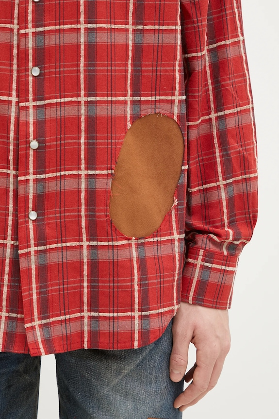 Andersson Bell camicia Noah Patch Check atb1238m rosso