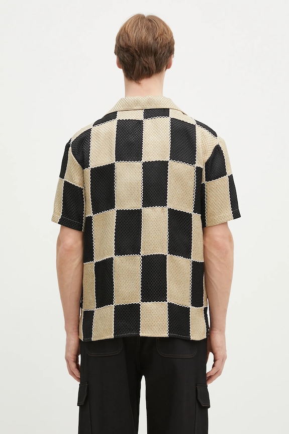 Ρούχα Πουκάμισο Andersson Bell Patchwork Open Collar atb1233m μπεζ